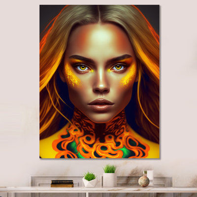 Jeune femme tropicale VI sur toile