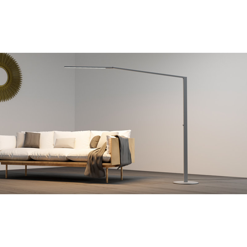 Z-Bar Titan Floor Lamp (Matte White), Sliver