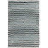 Costa Cotton Geometric Area Rug in Blue/White