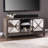 Mirrored Media Cabinet and Wooden TV Stand, Combining Glamour with Storage for a Luxurious Entertainment Experience