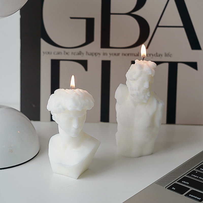  Bougie parfumée Home, Portrait de Davidgypsum - Blanc, Blanc
