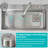 Brushed Nickel 31.5" Flying Rain Stainless Steel Waterfall Kitchen Sink with Faucet Single Bowl