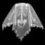 Poncho squelette en dentelle blanche d'Halloween
