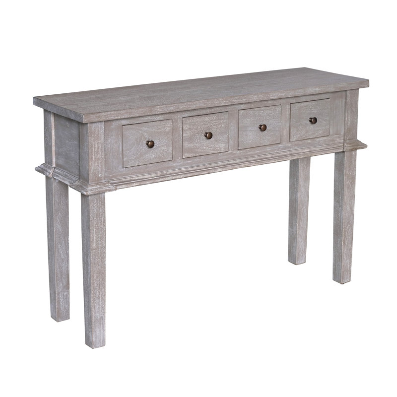 Marsha 47.5'' Solid Wood Console Table, Rustic Mango Gray Wash