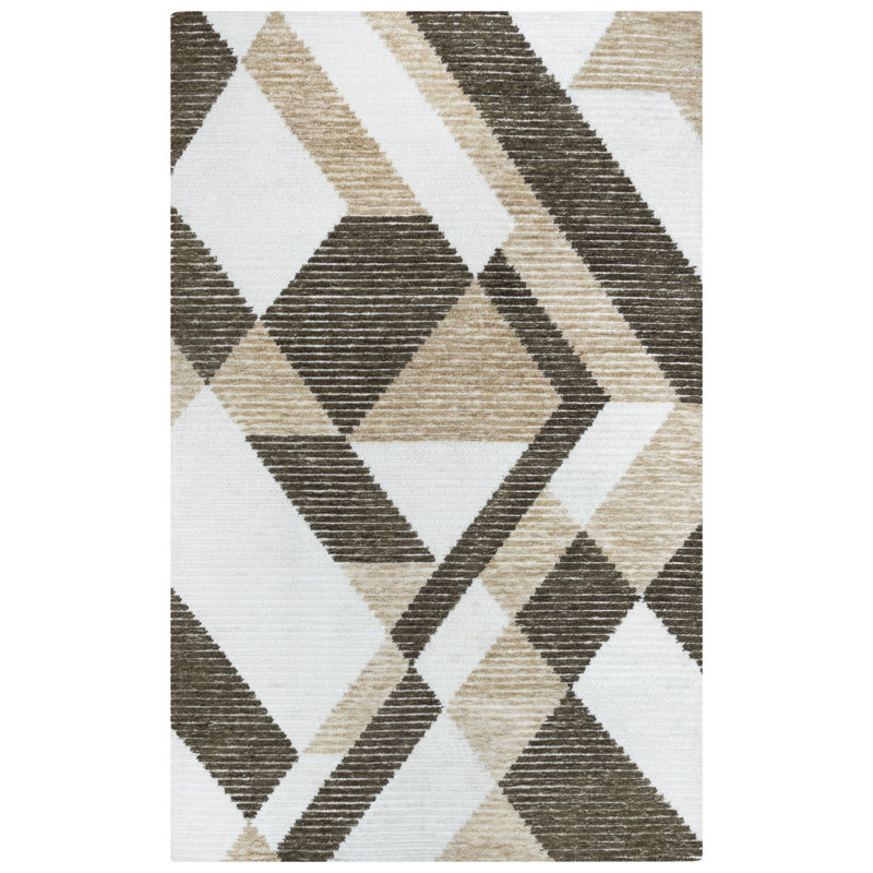 Tapis d'intérieur / extérieur touffeté brun Buhl, Rectangle 5 pi x 7 pi 6 po