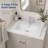 30-Inch White Ceramic Bathroom Sink, Fits 30-Inch Vanity,Pre-Drilled Faucet Hole,Modern Minimalist Design,Durable & Easy to Clean-132835540
