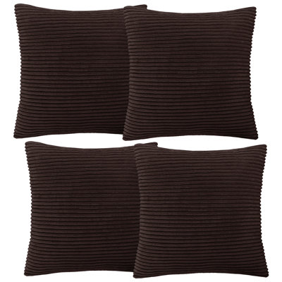 Aspire Homeware Striped Square Velvet Cushion Cover