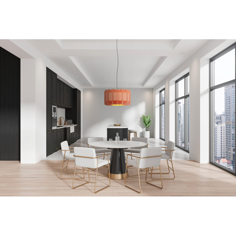 Clarissa 1-Light Single Pendant, 16.5" H x 29.8" W x 29.8" D, Rose