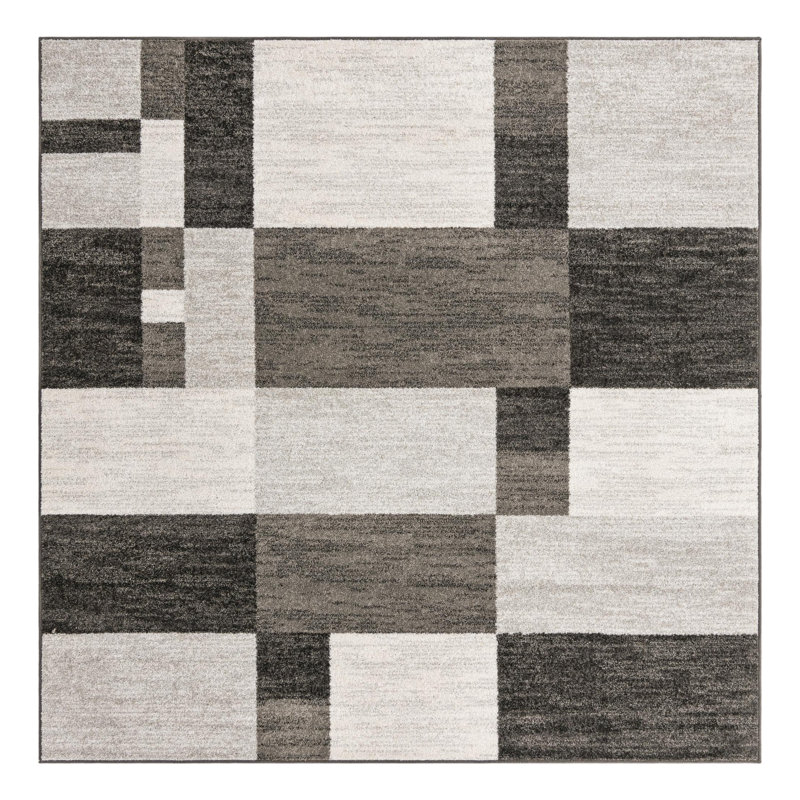 Harender Geometric Indoor Rug, Square 7'10"