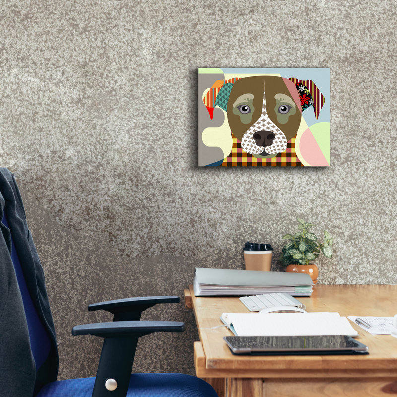 «Jack Russell» par Lanre Adefioyue, H 12 po x l 16 po x P 0,75 po