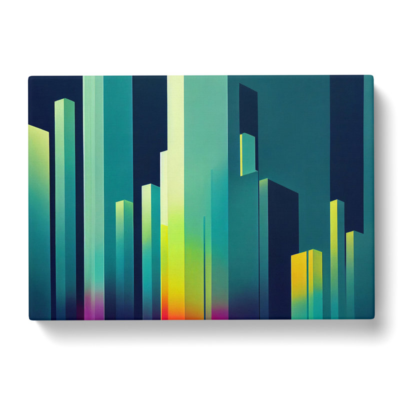 Gorgeous Abstract City Skyline - Wrapped Canvas Print, 40cm H x 60cm W x 3cm D