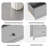 6 Drawers Dresser for Bedroom, 53.9" W Farmhouse Wood Dressers & Chest of Drawers for Clothes, Tall Storage Dressers Organizer with Deep Drawers for Living Room, Closet, Hallway-281891367