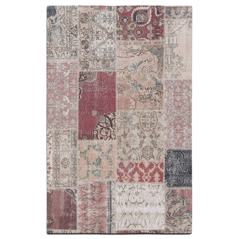 Tapis tissé Patchwork, Rectangle 4 pi 7,12 po x 6 pi 6,74 po