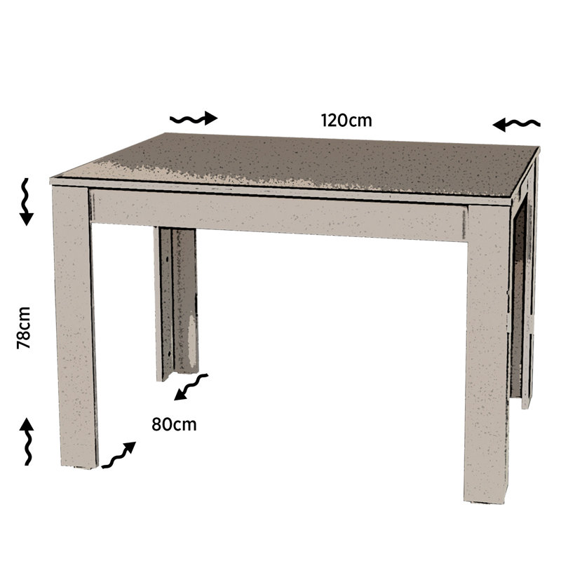 Modern Walnut Dining Table, 47.2 x 31.5 x 30.7 inches | 100% Melamine Coated Particle Board, Thickness: 0.7 inches | Stylish and Durable for Contemporary Dining Spaces, Easy to Maintain, Elegant Design