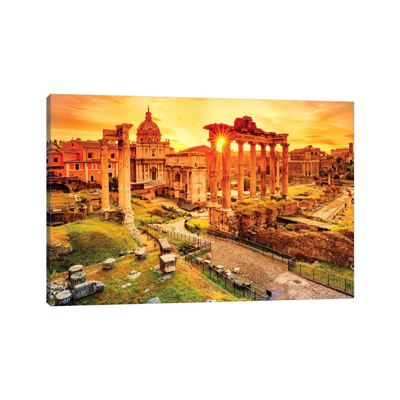 Roman Forum II by Susanne Kremer - Gallery-Wrapped Canvas Giclée on Canvas, 20.32 cm H x 30.48 cm W, Canvas