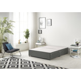 Dennishia Linen Fabric Divan Base with Optional Drawers