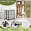 Panier à linge avec roulettes, panier à linge roulant, doublure amovible et lavable, structure en métal, convient aux chambres à coucher, salles de bain, salles de lavage, blanc