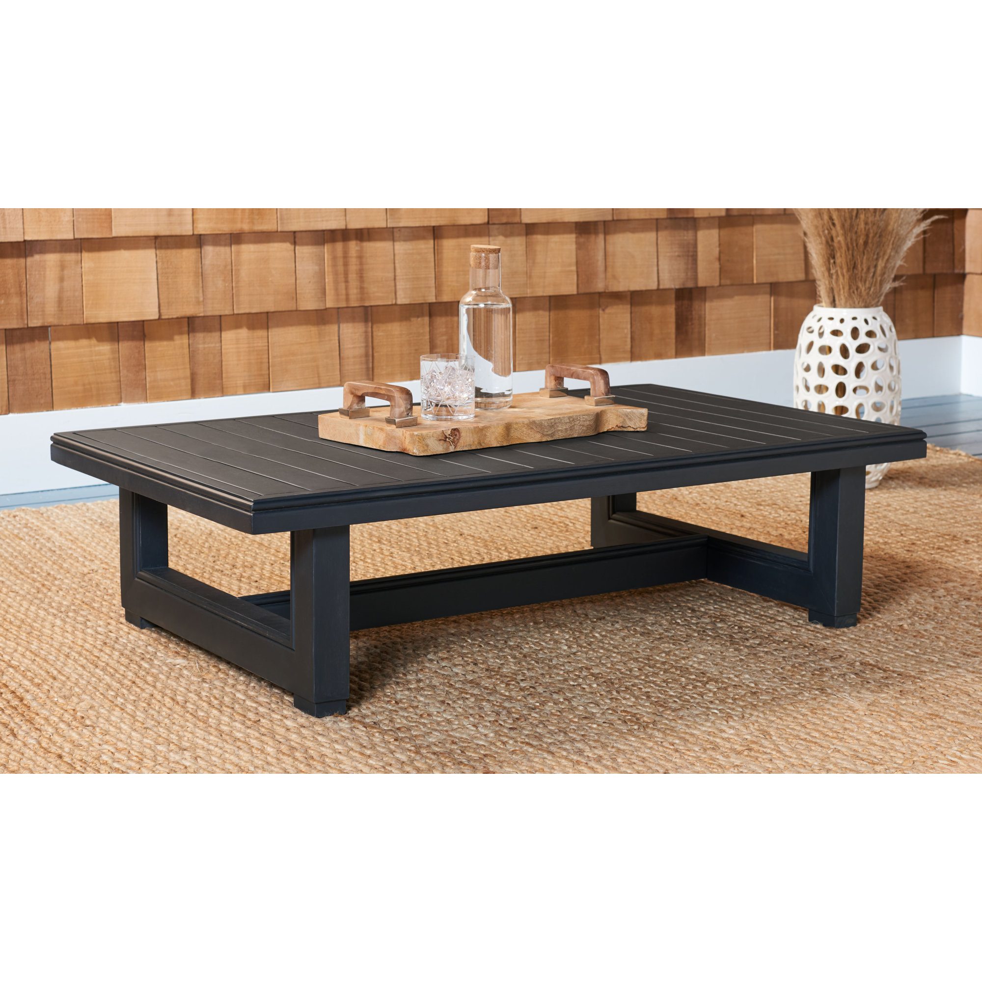 Melrose Slatted Metal Outdoor Coffee Table