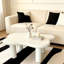 Table basse de 40 pouces en forme de nuage avec 4 pieds de table ronds, convient aux salons, blanc-129016704