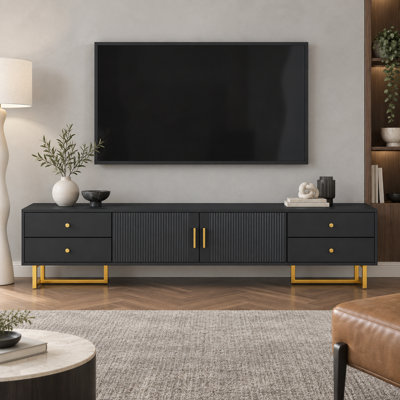 Meuble télé, console multimédia de salon avec rangement
