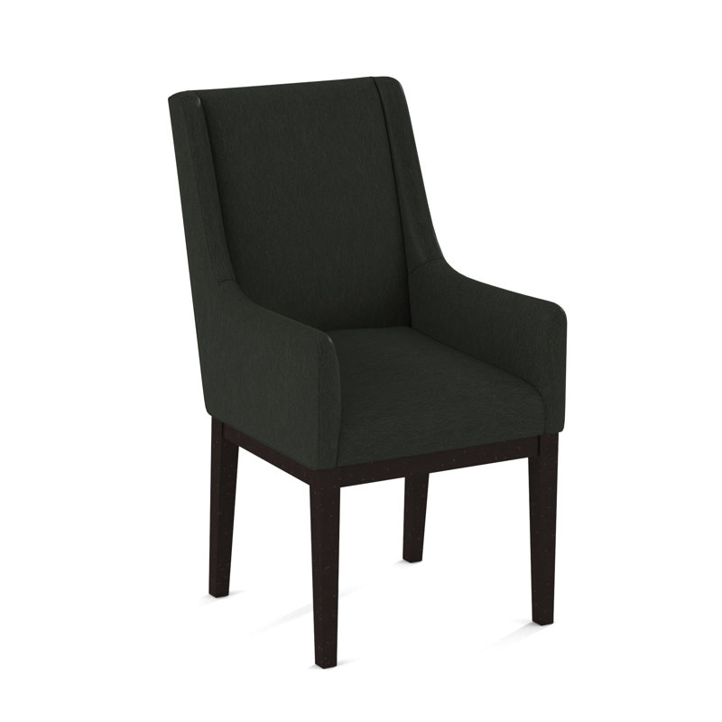 Upholstered Arm Chair, Salvador Asphalt, White