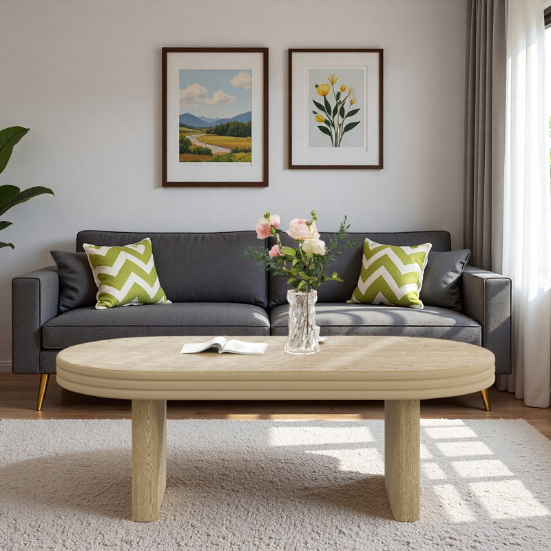 Table basse Mid Century Modern, Naturel