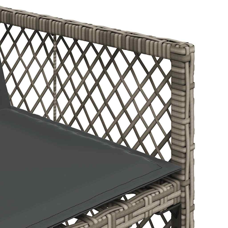 Patio Dining Set with, Grey, Grey