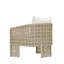 Fauteuil club d'extérieur en corde naturelle Driftbay avec coussin blanc et repose-pieds assorti