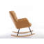 Chaise berçante en tissu Teddy avec base robuste-1767650556