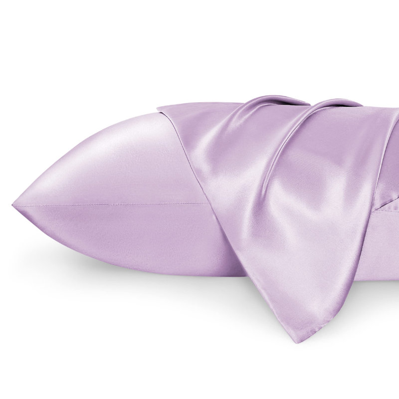 Satin Pillowcase Set of 2, 300 Thread Count , Gray Sand, Lavender, Standard Pillow Case