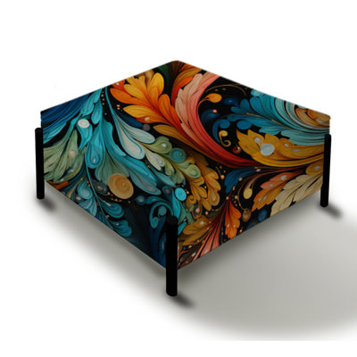 Artistic Expression Paisley Pattern - Paisley Large Square Ottoman