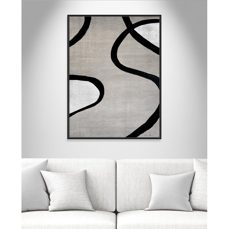 Simplicité - Toile à cadre flottant, Toile avec cadre noir, H 41,5 po x l 31,5 po x P 2 po