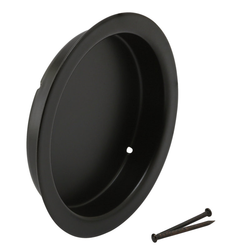 Prime-Line Closet Door Finger Pull, Matte Black Finish, 7" H x 5" W x 1.5" D