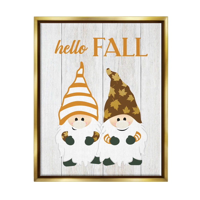 «Hello Fall Whimsical Gnomes», estampe numérique par CAD Designs, H 31 po x l 25 po x P 1,7 po