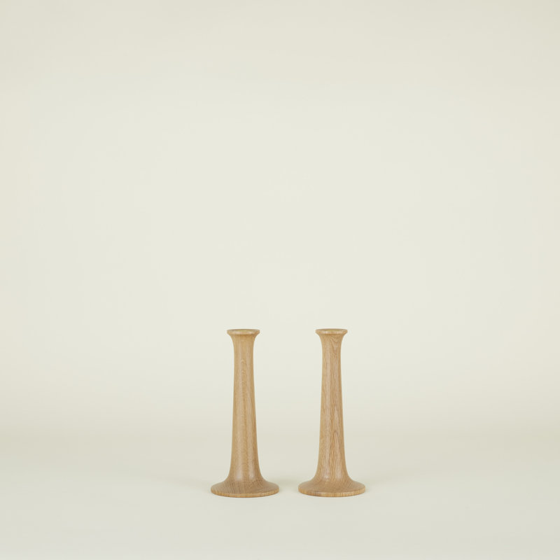 Bougeoir de table en bois massif, Chêne, H 9 po x l 4 po x P 4 po