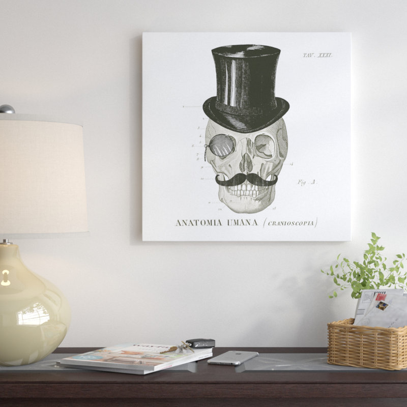 Dandy os i, impression sur toile tendue, H 37 po x l 37 po x P 1,5 po, Toile encadrée noire, Pas de tapis