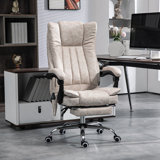 Office Chair with Polyester, Swivel, Lumbar Support, Massage, Adjustable Height, Headrest, Footrest