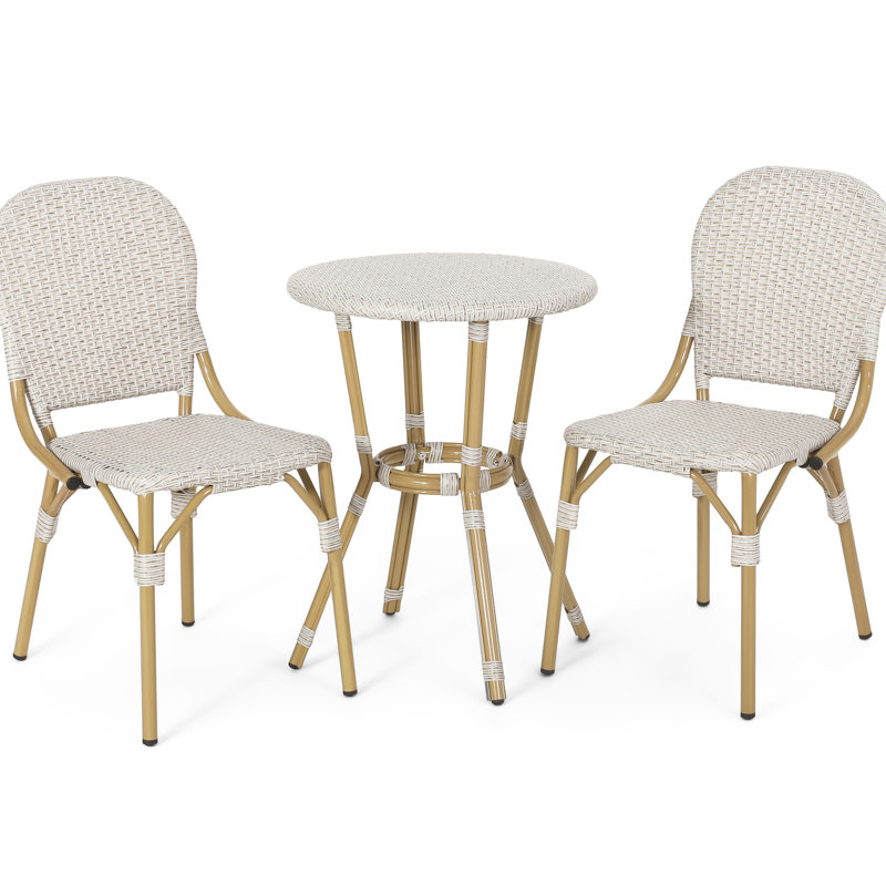 Gracieux siège de jardin français avec pieds en aluminium et patio arrière