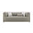 Glenda Gray Chenille Sofa w/3 Pillows