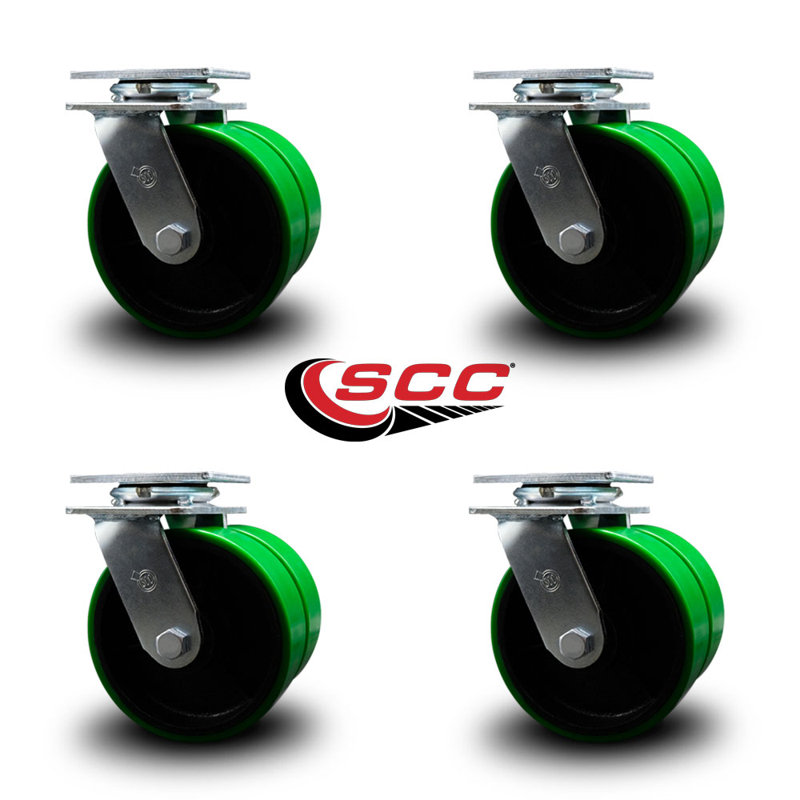 Ensemble de roulettes pivotantes 6 po