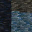 Tapis abstrait bleu / blanc / vert Sisk-1434356563