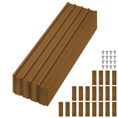 20 panneaux de toiture ondulés en acier galvanisé, 20 feuilles de toit en métal de 73,2 po x 16,77 po pour l'abri de jardin, de garage, de remise, d'écurie et de patio