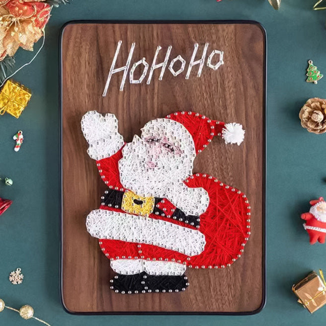 Kit de bricolage String Art - Père Noël. Trousse d'artisanat Wizardi F07-M12-6-DHACE13248