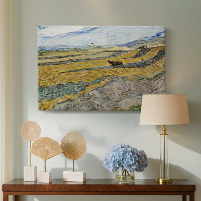 Enclosed Field with Ploughman-Vincent van Gogh-Gallery Wrapped Canvas-1889