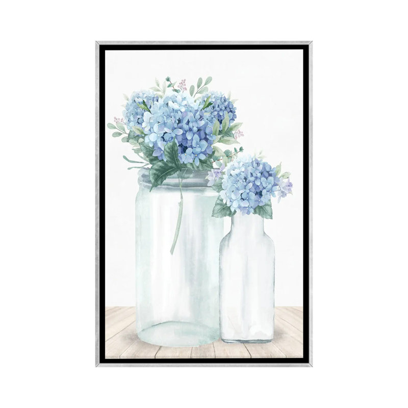 «Hydrangea Glass II», reproduction d'art sur toile encadrée, H 40 po x l 26 po, Reproduction encadrée sans passe-partout