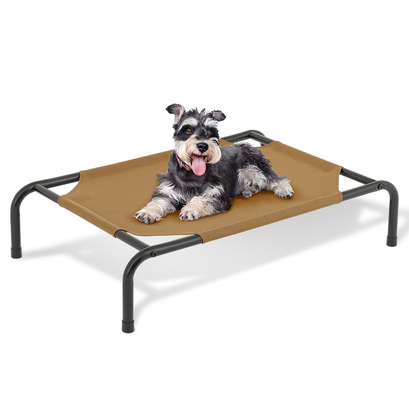 Small Navy Blue Elevated Outdoor Dog Bed with Steel Frame