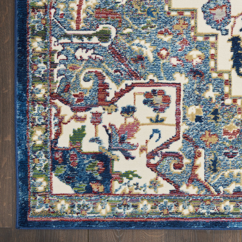 Tapis ivoire Raymond Bohemian Farmshouse, Rectangle 4 pi x 6 pi