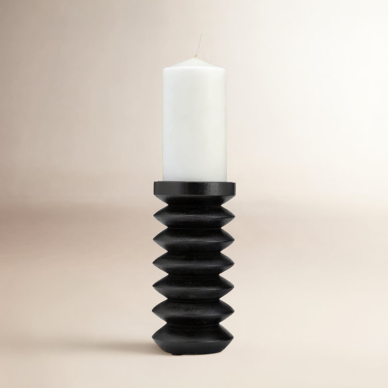 Wood Tabletop Pillar, 8" H x 4" W x 4" D