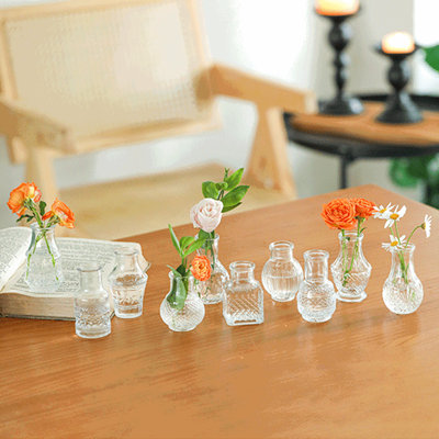 Glass Table Vase - Set of 10