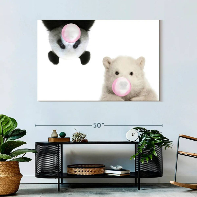 Bears Bubble Gum sur toile, H 32 po x l 48 po x P 1,25 po